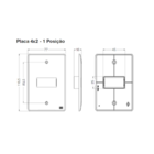 Conjunto Interruptor 4x2 | 1 Tecla Simples 10a 250v